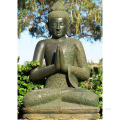 Handcraft Alfresco Home Praying Buddha Green Stone Statue